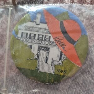 Red and Blue Collectible Button